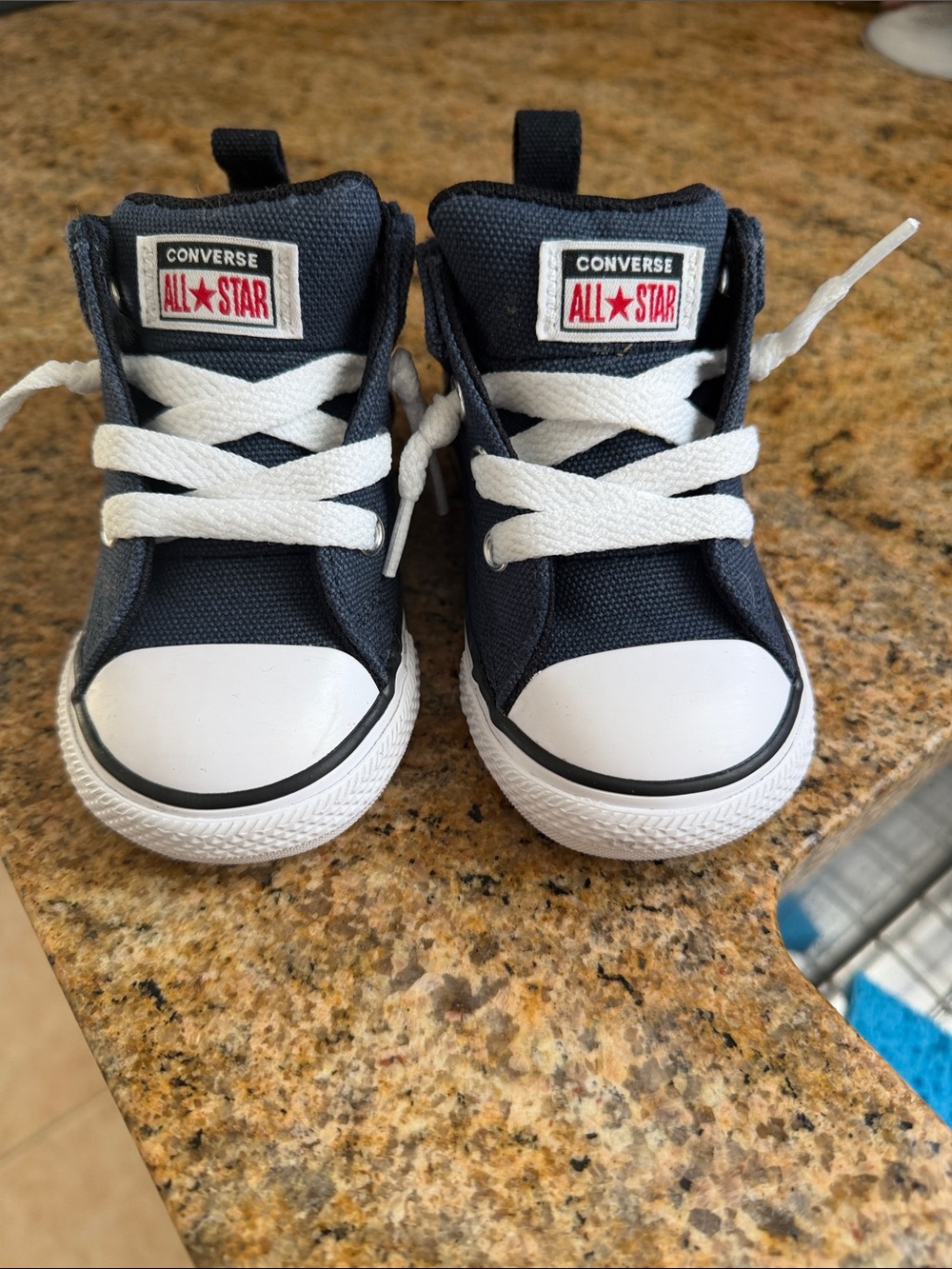 Converse Kids Navy & White High-Top All Star Sneakers